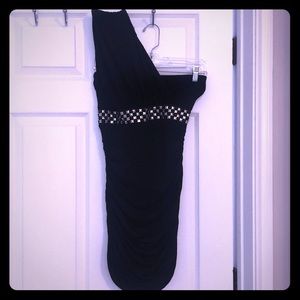 One shoulder cocktail dress